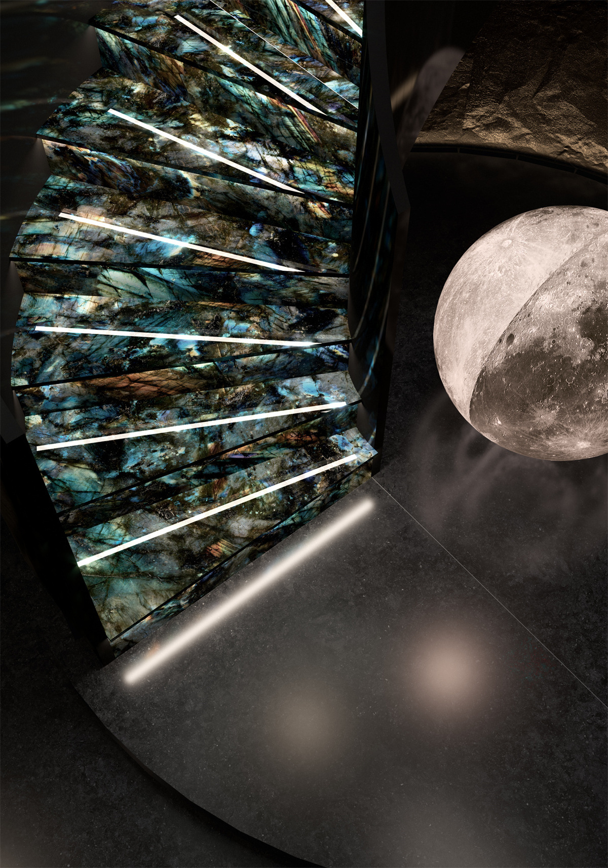 YD Stone Labradorite Blue Granite Price Slab 1600*3200*6 mm Porcelain Polished Glazed Slab