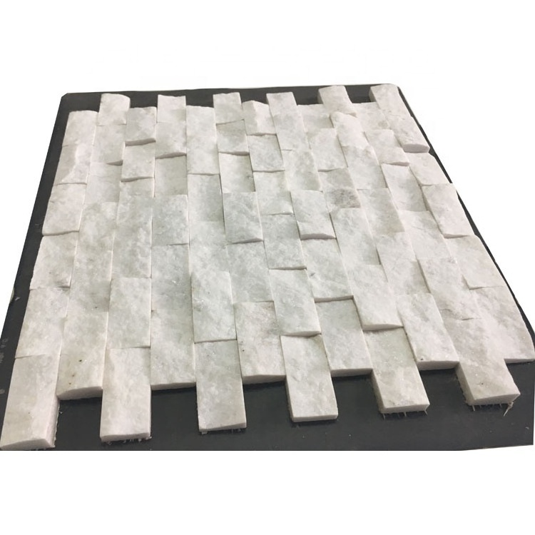 Wholesale Price Brick Pattern Split Face Decorative Calacatta Marble Mosaic Tile for Wall