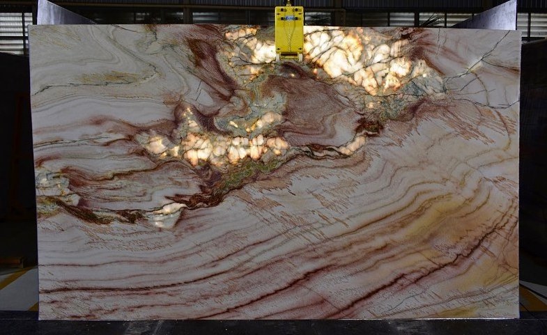 Pink Macaubas Fantasy Quartzite  Natural Stone Slab for Background Wall Panels and Floor Tiles