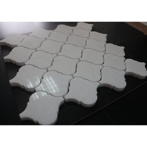 Kitchen backsplash 3d wall arabesque white marble lantern mosaic floor wall tiles