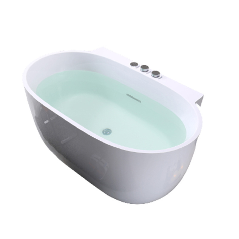 Modern  Artificial Stone Soaking Bathroom Bathtub Pure Acrylic Freestanding Bath Tubs