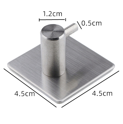 Stainless Steel Heavy Duty Home Sticky Adhesive Wall Hanger Hanging Towel Hooks for Cabinet Closet Door