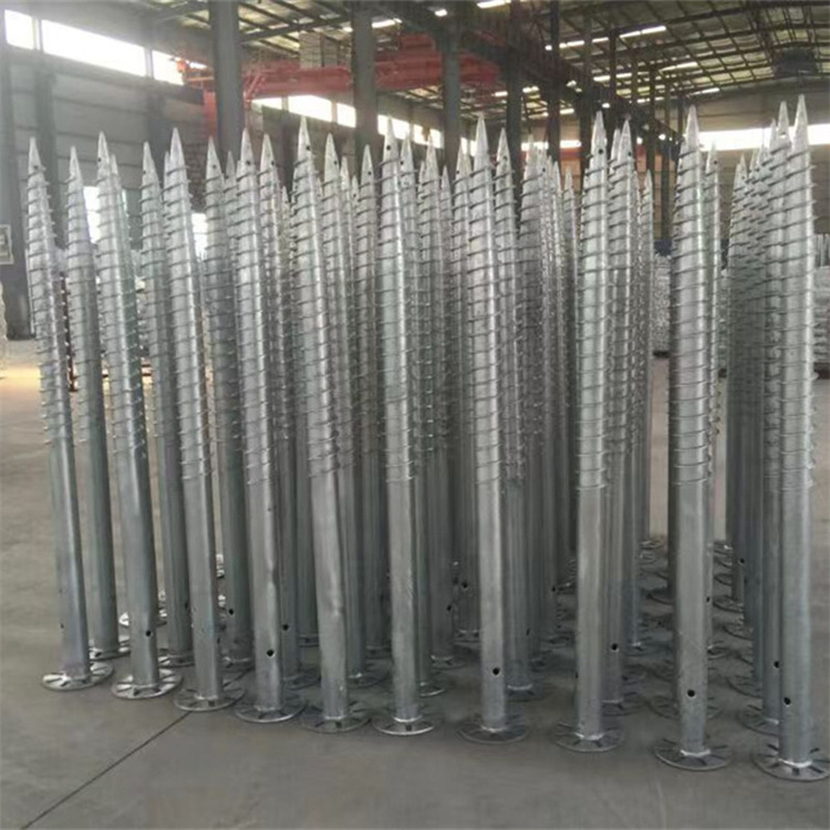 Customized Spiral Ground Anchor Helical Screw Pile Ground Screw For Foundation