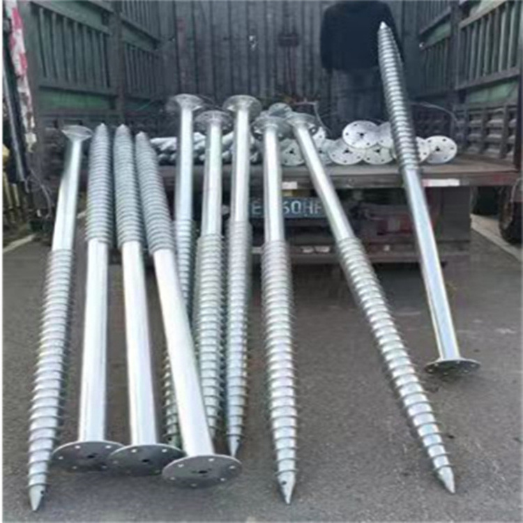 Customized Spiral Ground Anchor Helical Screw Pile Ground Screw For Foundation