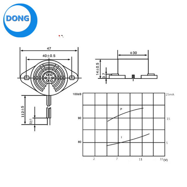 SFM-27 White DC3-24V Active Piezo Buzzer 30*15mm 3015 High Decibel Continuous Sound Buzzer Alarm