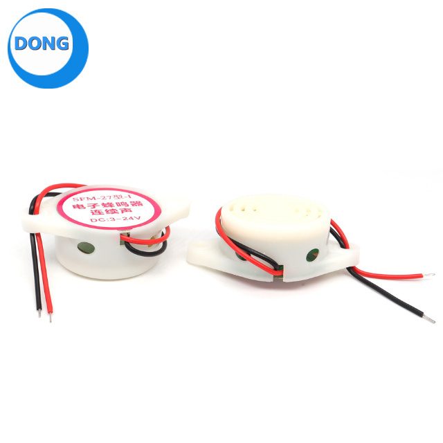 SFM-27 White DC3-24V Active Piezo Buzzer 30*15mm 3015 High Decibel Continuous Sound Buzzer Alarm