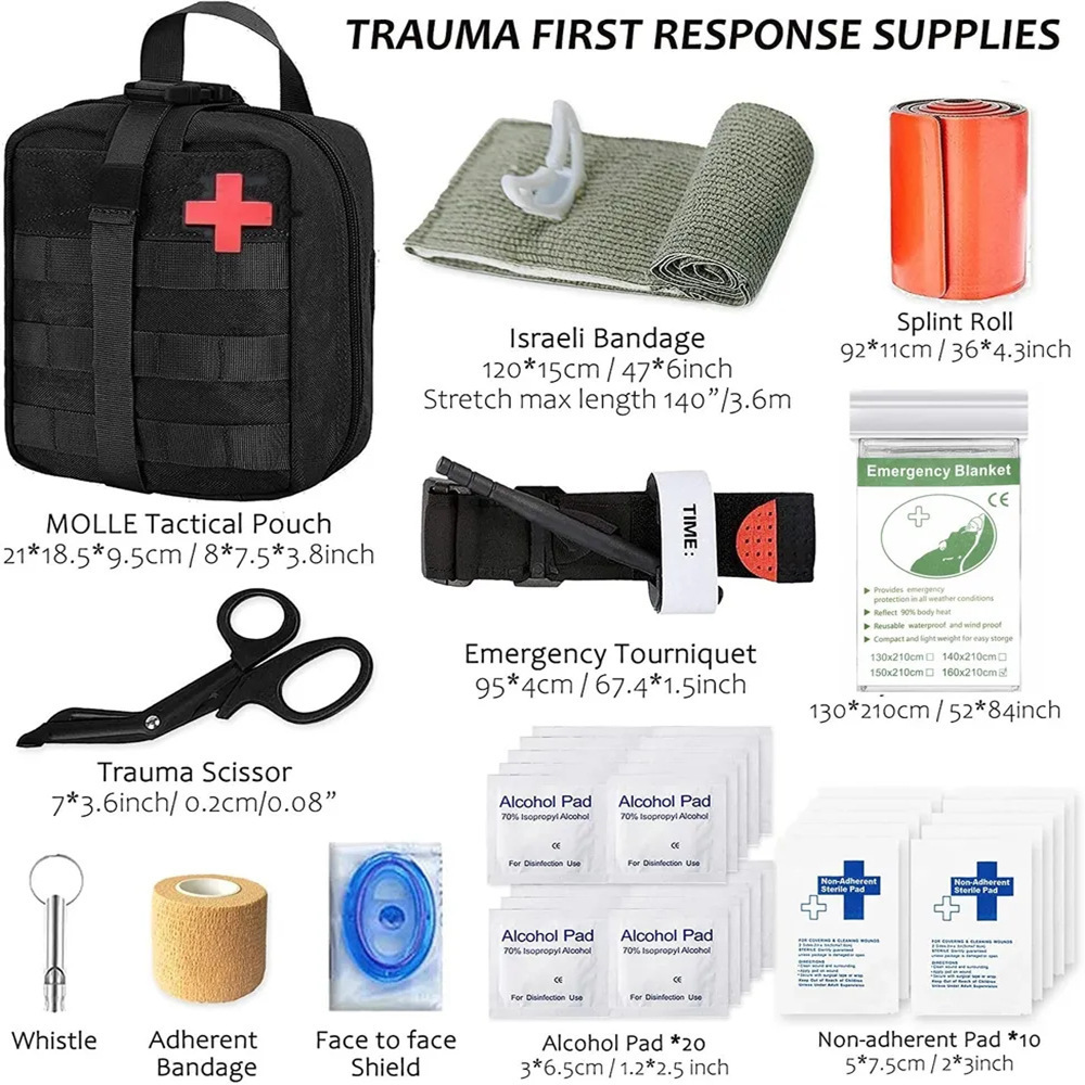 IFAK Tactical Trauma Bag Customized Medical First Aid Kit Pouch for Medical Trauma Kit