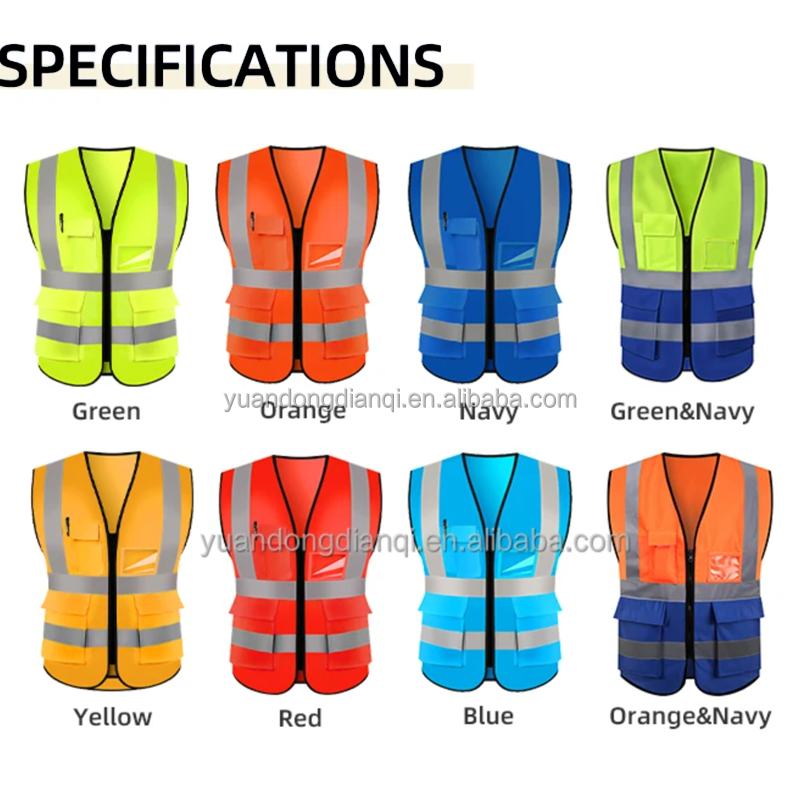 Construction Uniform Work Reflective Clothing High Visibility Reflective Safety Vest Jacket Industrial Security Vest With Logo