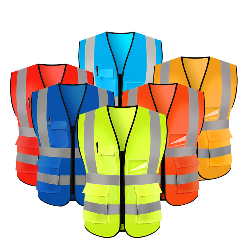 Construction Uniform Work Reflective Clothing High Visibility Reflective Safety Vest Jacket Industrial Security Vest With Logo