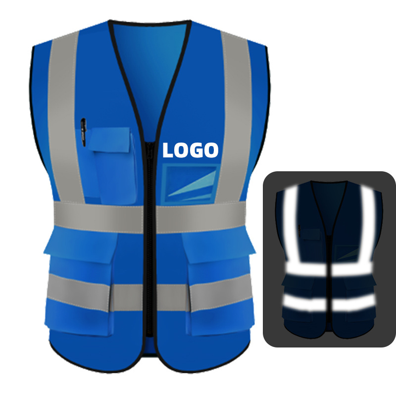 Factory Wholesale Hi Vis Industrial Custom LOGO Reflective Running Security Safety Vest Reflector Running Security Vest