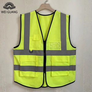 Hot Sale Security Multiple Sizes High Visibility Safety Reflective Industrial Jacket Airport Motorcycle Traffic Reflector Vest