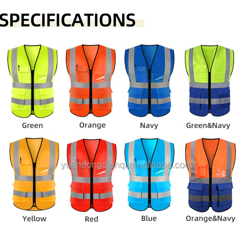 Hot Sale Security Multiple Sizes High Visibility Safety Reflective Industrial Jacket Airport Motorcycle Traffic Reflector Vest