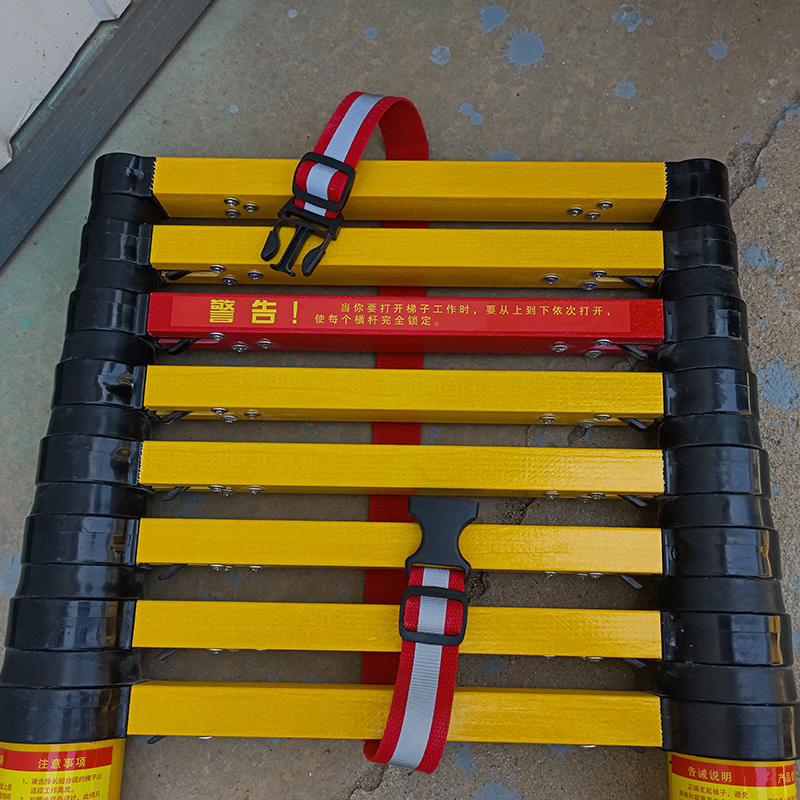 High Quality 4 m Meters Length Customized Telescopic Extension Articulated Lightweight Insulation Ladder For Sale