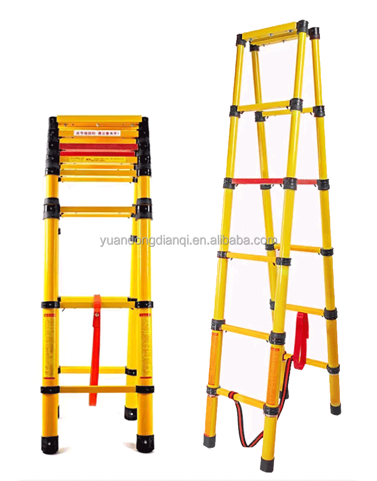 High Quality Telescopic Articulated Ladder Fiberglass Extension 2 m Meters Length Customized Ladder For Construction