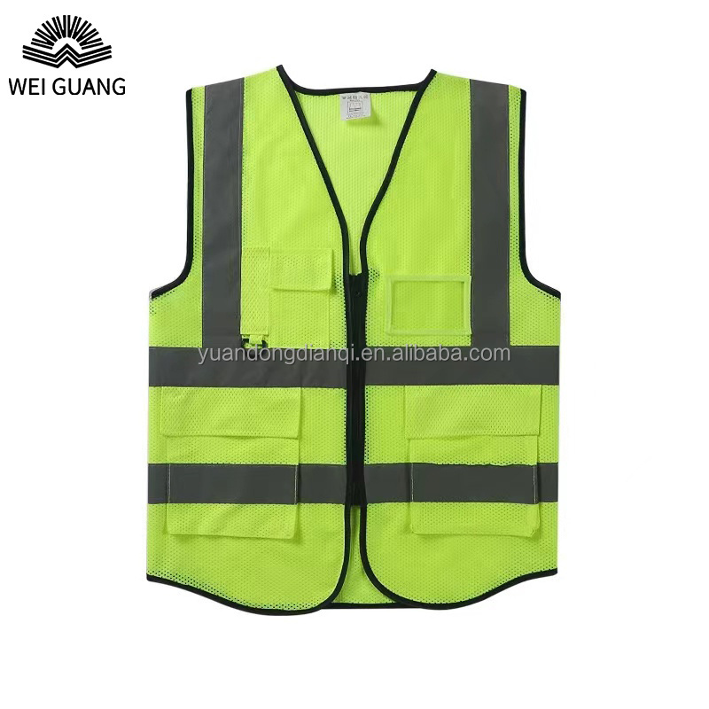 Hot Sale Factory CE Hi Vis Logo Printed Gilet Waistcoat Vest Splicing colors Traffic Construction Reflect Safety Wear Waistcoat