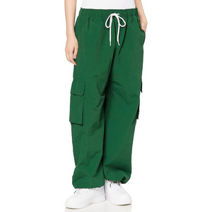 Y2K Style Women Street Wear Drawcord cargo pants cotton Trousers Baggy Balloon Cargo Parachute Pants