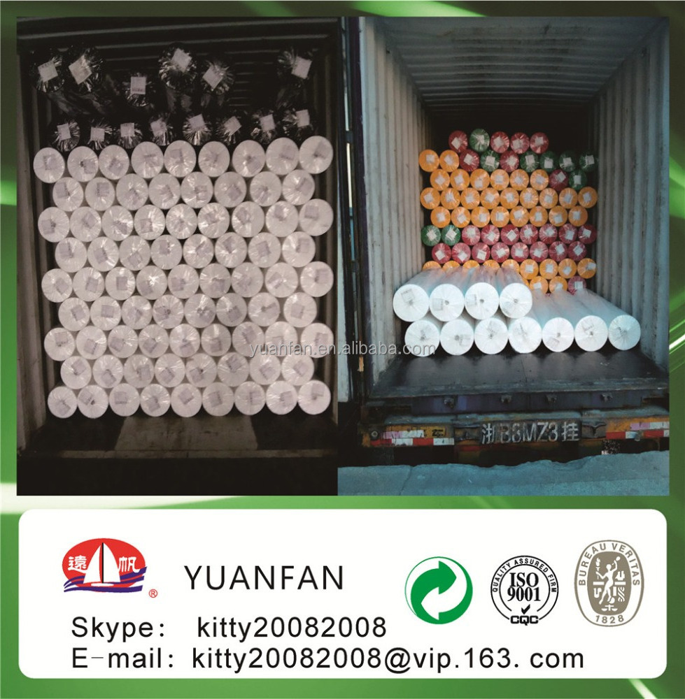 China zhejiang yuanfan wholesales pp spunbond non-woven fabric / pp nonwoven fabric / polypropylene non woven fabric