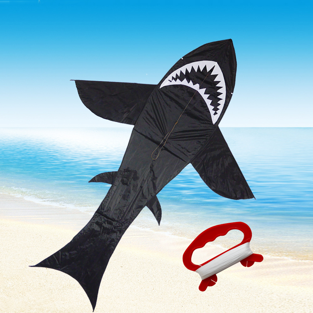 big black shark kite for sale from weifang yuanfei kite factory