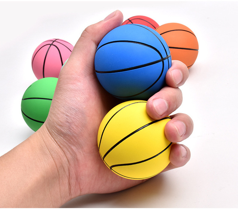 Hot sale Hollow pink rubber bounce balls 60mm bounce squash ball mini basketball Customs promotional Toys