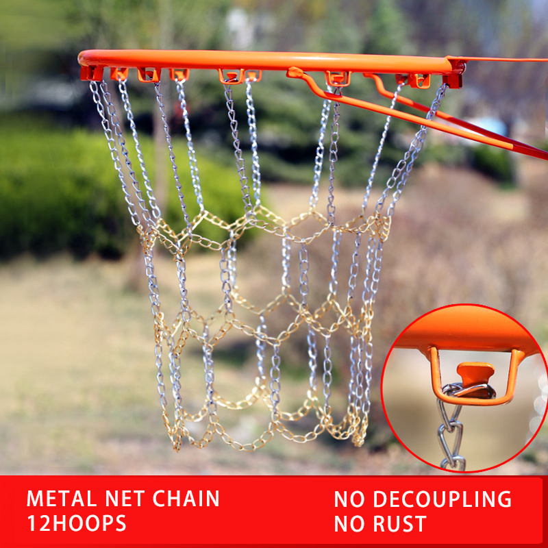 Metal Basketball Net Mesh  Basketbol Net Chain without Basketball Hoop Factory Basket Nets Outdoor Net Mesh