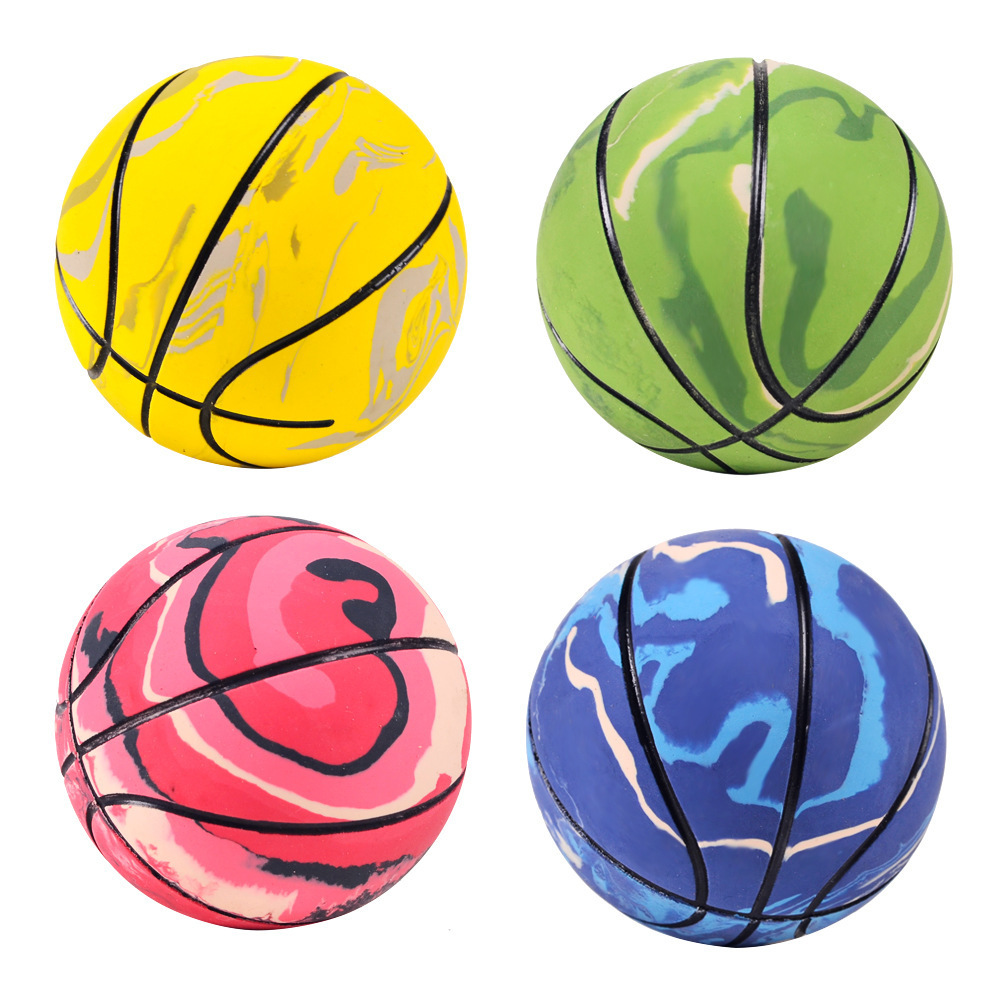 Hot sale Hollow pink rubber bounce balls 60mm bounce squash ball mini basketball Customs promotional Toys