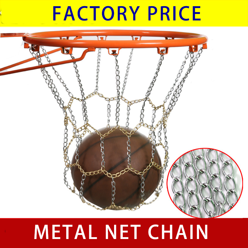 Metal Basketball Net Mesh  Basketbol Net Chain without Basketball Hoop Factory Basket Nets Outdoor Net Mesh