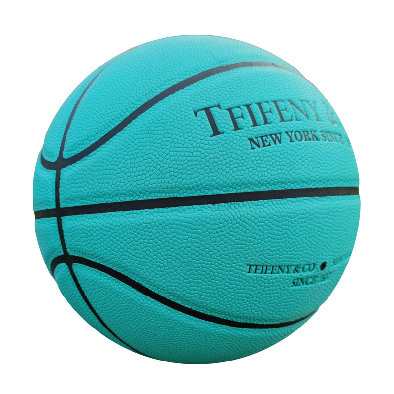 Wholesale Size 7 6 5 Customize Pattern Fashion Mint Green Basketball Street Ball