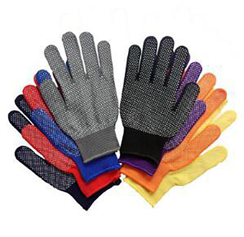 Wholesale New Design Industrial Safety Work Gloves Soft Palm Dot White Cotton Working Safety Gloves