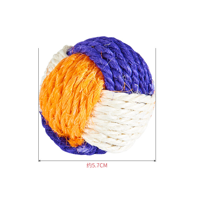 Stock Sisal Chew Ball for Cat Teeth Molar and Play Crinkle Cat Toys Ball Pet Shop Bulk Cat Toys