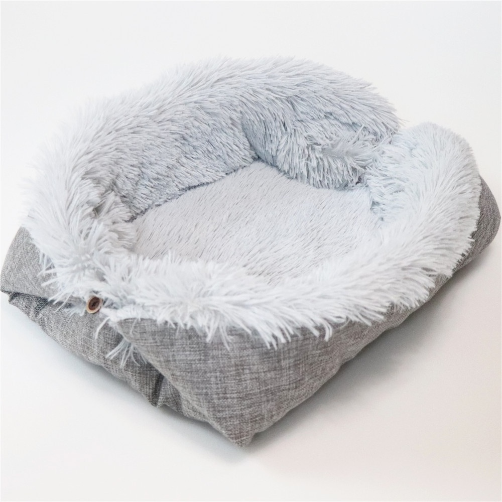 Faux-fur Pet Bed for Dog Cat Bed Mat Pet Sleeping Bag Indoor Outdoor