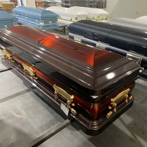 American style  funeral brand-new steel caskets sale with low price