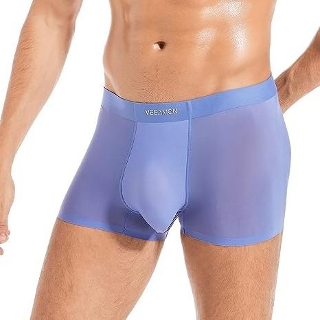 Traceless Breathable Solid Color Boxer Mens Underwear Designed Men's Boxer Briefs Seamless Ice Silk Men's Briefs