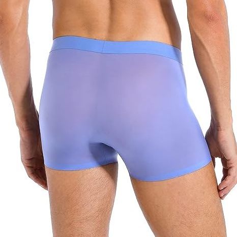 Traceless Breathable Solid Color Boxer Mens Underwear Designed Men's Boxer Briefs Seamless Ice Silk Men's Briefs