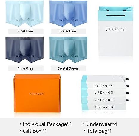 Traceless Breathable Solid Color Boxer Mens Underwear Designed Men's Boxer Briefs Seamless Ice Silk Men's Briefs