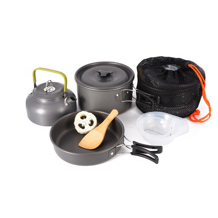 Ultralight Titanium Pot Pan Pure Titanium Cook set Outdoor Camping Cookware