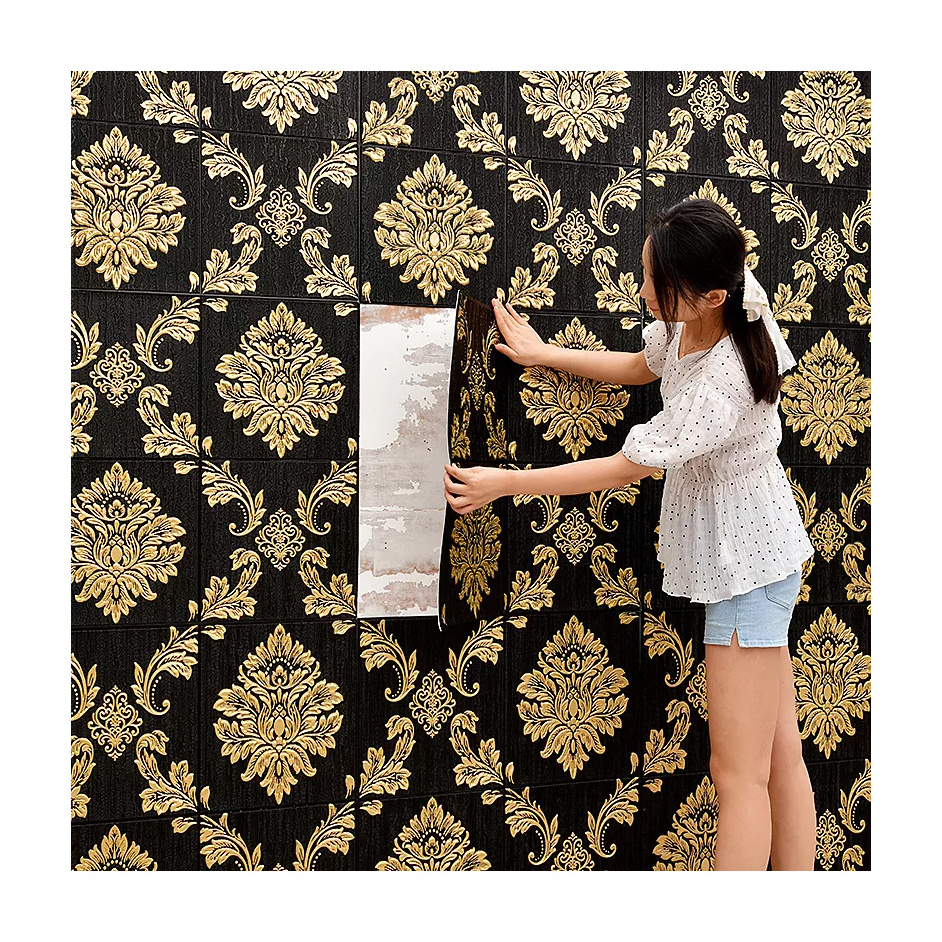 Factory supply waterproof self adhesive wallpaper peel and stick wall panel and kitchen wallpaper for home