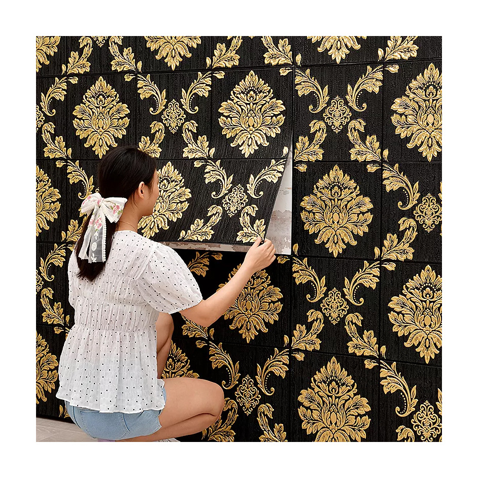 Golden supplier produce  best qualified  glue wall paper brick wall panel for wall coating