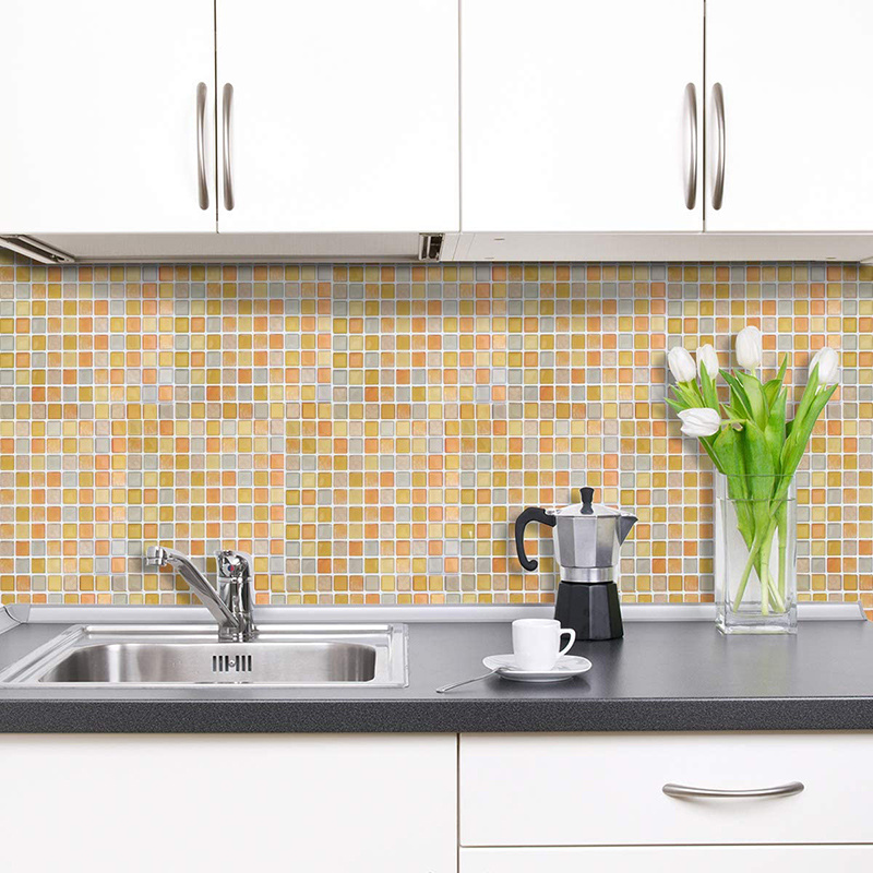 kitchen and bathroom 3D peel and stick backsplash mosaic kitchen wall sticker tiles