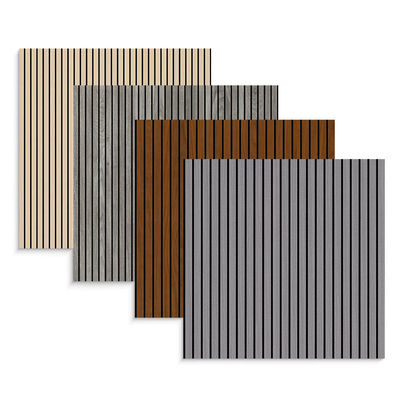 acoustic wall panel fluted flexible black 3d slats wpc pvc marble acoustic wall panel