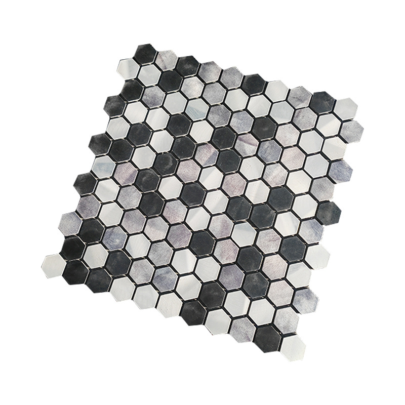 Hexagon peel and stick mirror tiles home decor modern for wall decoration glass mosaic tiling 3d foam wallpaper