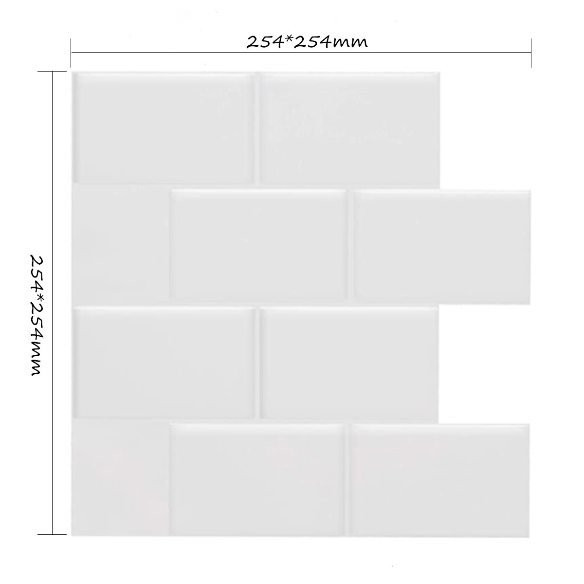 Peel and Stick Mosaic Tile Bathroom Tile Stickers 3D Wallpaper Home Decoration Backsplash Adhesive Sheet