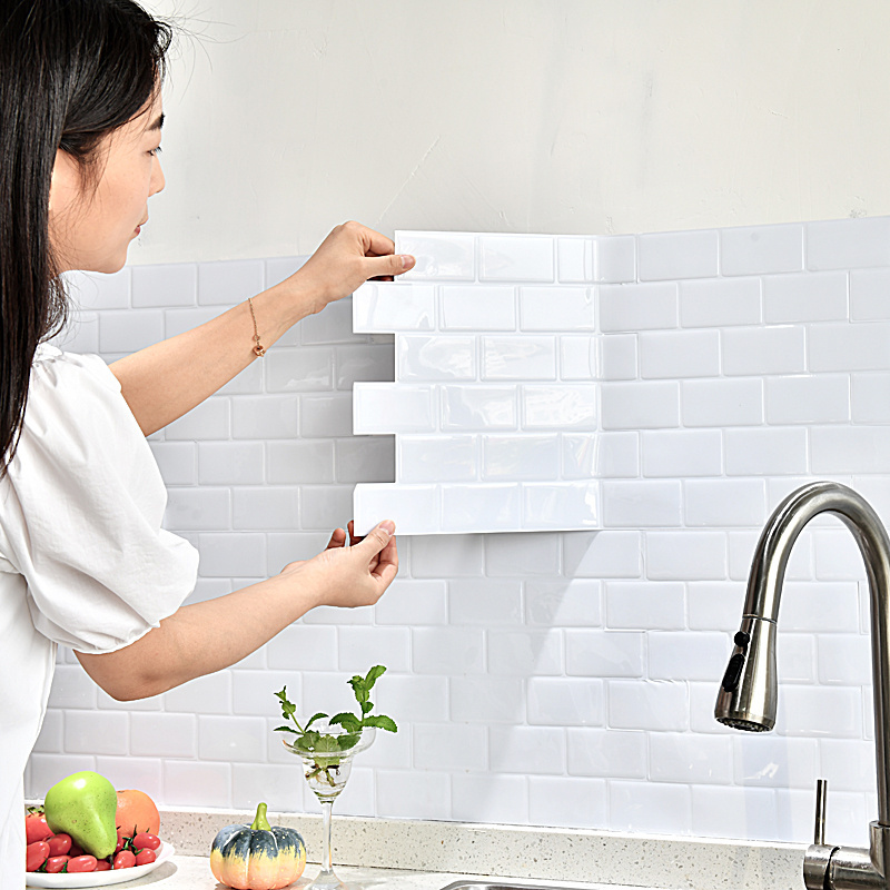 New Trend Peel and Stick Backsplash Tile for Kitchen Faux Stone Backsplash Mosaic Wall Tiles