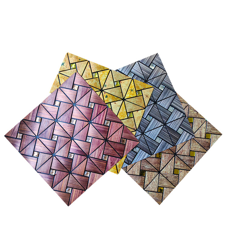 Hexagon peel and stick mirror tiles home decor modern for wall decoration glass mosaic tiling 3d foam wallpaper