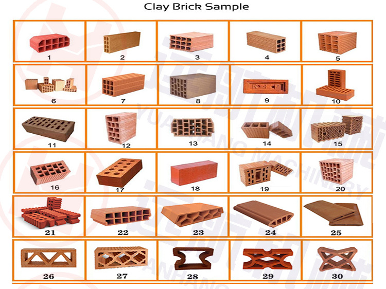 Hollow laterite brick burning red earth mud clay brick Extruder molds wall tile Automatic Brick making machine production line