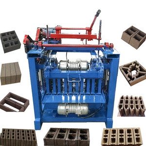 Diesel hollow cement paver manual layding mobile molding price concrete brick block making machine in ghana