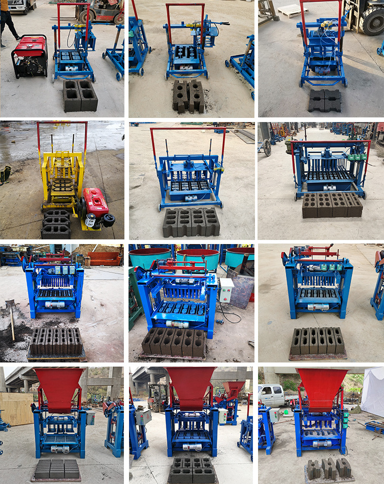 Hollow sand paving mold laying moulding cement concrete block brick making machine price