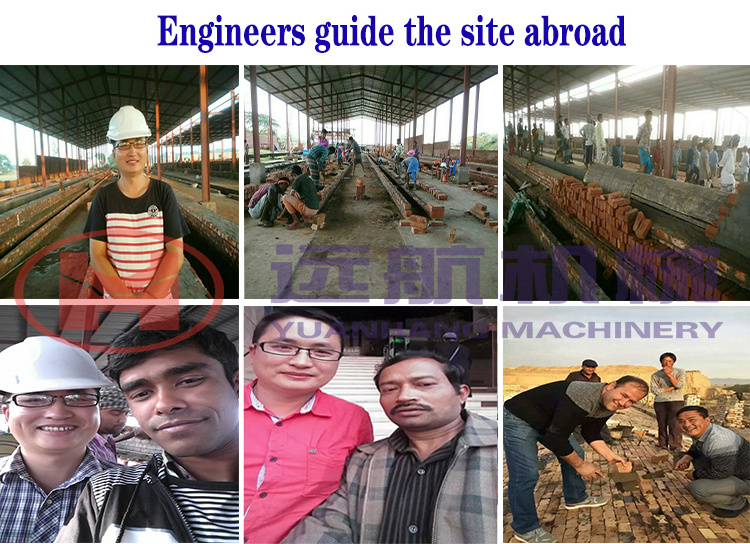 Mini Red Clay mud soil brick making machine production Burning Oven fired tunnel kiln for burning bricks