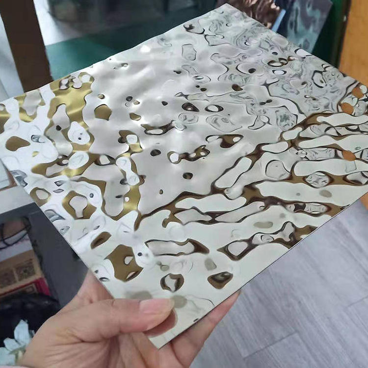 Water Ripples Decorative Stainless Steel Sheet Metal Wall Panel Water Ripple Stainless Steel Sheet Professional Manufacturer