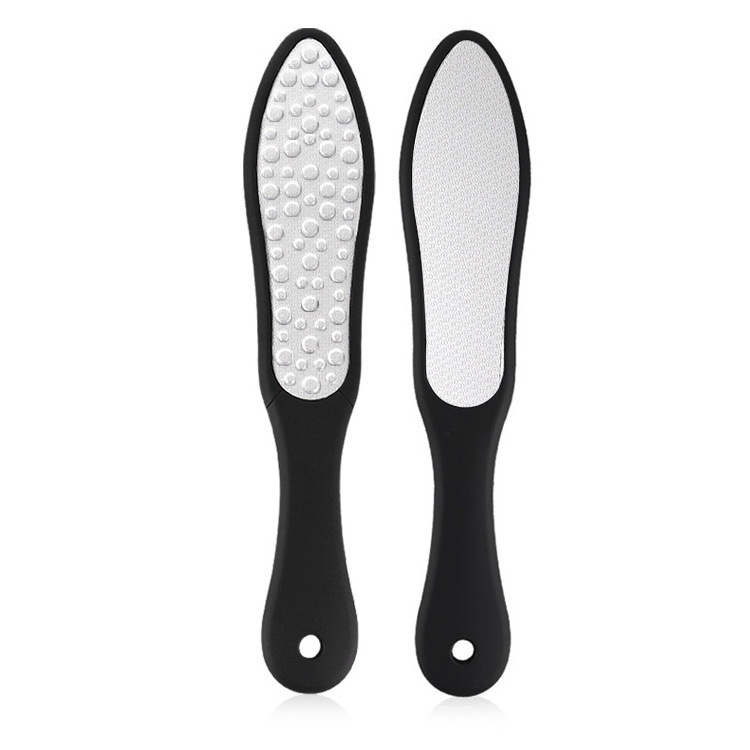 Foot Care Stainless Steel Foot Scrubber Feet Pedicure Calluses Remover Double Side Heel Grater