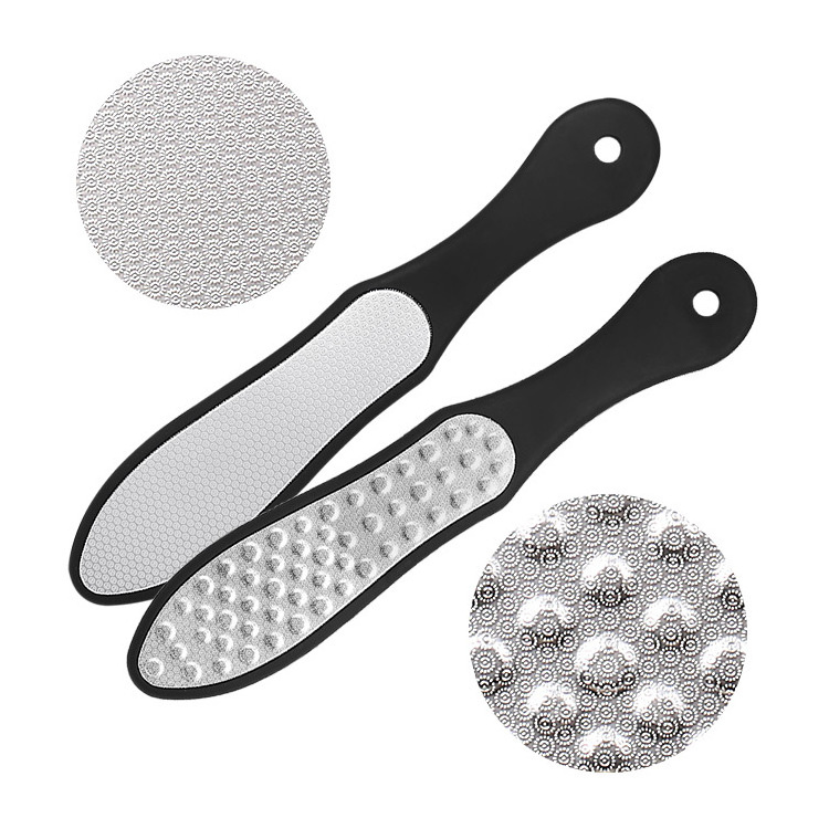 Foot Care Stainless Steel Foot Scrubber Feet Pedicure Calluses Remover Double Side Heel Grater